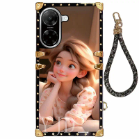 Sarung YFD, Untuk Redmi A5 dan POCO C71, Gaya Gadis, Tali Tangan, Tepi TPU Lurus, Sarung Telefon Kal