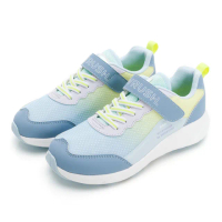 【MOONSTAR 月星】童鞋簡約運動系列競速鞋(灰藍)