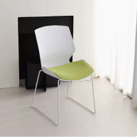 會議椅子學習椅(A款白色綠色坐墊)