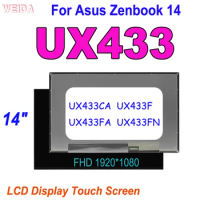 14" LCD For Asus Zenbook 14 UX433 LCD Display Touch Screen Digitizer Assembly For ASUS UX433CA UX433F UX433FN FHD 1920x1080