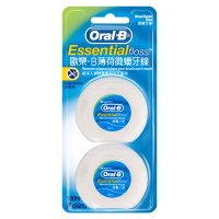 【Oral-B】歐樂B牙線 兩入裝 無蠟牙線 薄荷微蠟牙線【綠洲藥局】