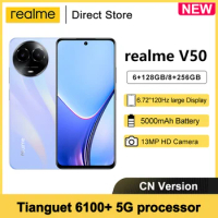 Realme V50 5G Smartphone Octa-core 6.72" FHD+ 120Hz 5000mAh Battery 18W Fast Charger 13MP Camera Android Mobile phones