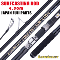Lurekiller 4.50M High Carbon Surf Casting Rod 3 sections 100-250G Longcast Surf Fishing Rod Beach Rod 46T Carbon Saltwater Rod