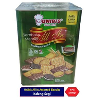 Unibis All In Assorted Biscuits Aneka Rasa Kaleng Bulat 600gr