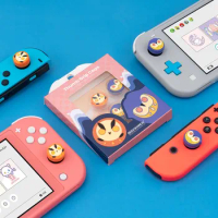 Geekshare 4Pcs Thumb Grip Caps for Nintendo Switch &amp; Lite Oled Silicone Joystick Caps Owl Animal Games Accessories