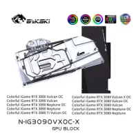 Bykski N-IG3090VXOC-X,Gpu Water Cooling Block use for Colorful iGame RTX 3080 Vulcan X OC/3080 Vulcan OC 10G/3080 Neptune OC 10G