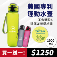 【WOAWOA】買一送一 無毒環保運動水壺 (登山運動水壺 戶外運動水壺)