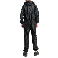 Men's Motorcycle Work Raincoat Overalls Rain Suit, Fashionable and Waterproof, Black Color, Available in Sizes M 3XL