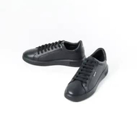 Sepatu BALLY MIKY ALL BLACK GRAINED LEATHER SNEAKER 100% ORIGINAL 44