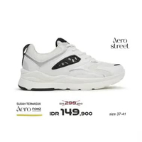 Aerostreet 37-41 Lizzie Putih Hitam Putih - Sepatu Sneakers Wanita 40 Hitam