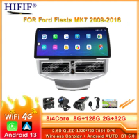 8G+128G Android 13 For Ford Fiesta 2009-2016 Car Multimedia Player GPS Navigation Radio Carplay
