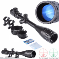 Tactical 6-24x50 AOE Rifle Scope Green red dot light Sniper Gear Hunting Optical sight Spotting scope for rifle hunting