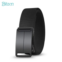 Bitzen Ikat Pinggang Pria Zinc Alloy Belt Outdoor Automatic Buckle Elastic Belt