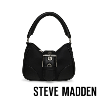 【線上獨家款】STEVE MADDEN-BCHARLON 扣飾月亮腋下包-黑色