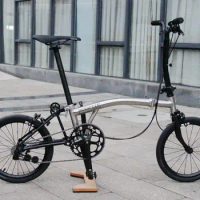 Aceoffix 16Inch Tri-Folding Bike Mini Folding Bicycle Chromium-Molybdenum Steel /Men's / Women's Silver Bicycle
