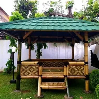 saung bambu gazebo siap huni ukuran 3x3 klasik