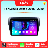 9'' Android Car Radio For Suzuki Swift 5 2016-2020 QLED Screen Car Multimedia Video Player GPS Navigation CarPlay Stereo 4G DSP