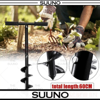 Manual Hand Drill Digger Earth Auger 60cm 4\ Digger Post Hole Hand Drill Bit Digger Earth Power Auge