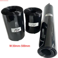 1kg Lithium Battery Black PVC Heat Shrinkable Film Heat Shrink Tubes for 18650/21700 Lithium Battery Pack Insulated Film Wrap