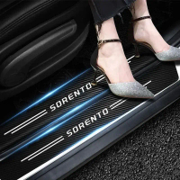[HOT BNMK BTG 517 ] Car Door Sill Threshold Stickes Trunk Bumper Guard Decals for KIA Sorento 2021 2