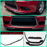 For Mitsubishi Lancer EVO CUPRA R Front Bumper Lip Universal 3pcs Diffuser Black Bumper Lip Spoiler Body Kit Tuning Protector