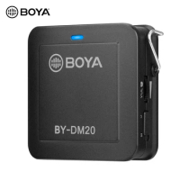 BOYA BY-DM20 Dual Head Detachable Lavalier Lapel Microphone Stereo Mono Selectable Real-time Headphone Monitoring for Type-C USB