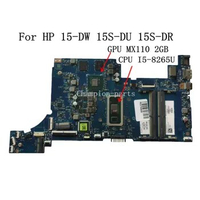FAST SHIPPING FPW50 LA-H323P L53707-601 L51991-601 For HP 15-DW 15S-DU 15S-DR Laptop Motherboard i5-8265U GPU MX110 2GB 100% OK