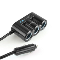 【超取免運】PD+QC3.0 疾速帶線車充/點菸器擴充座 USB車充 車用充電器