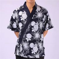 Người Đàn Ông Phụ Nữ Nhà Hàng Sushi Đầu Bếp Làm Việc Đồng Phục Thực Phẩm Dịch Vụ In Kimono Áo Choàng
