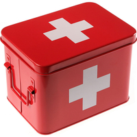 《VERSA》5格急救收納盒(紅) | 整理籃 置物籃 儲物箱
