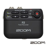 ZOOM F2 微型錄音機 + 領夾麥克風組 黑色 公司貨.