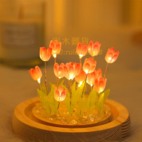 圣誕節郁金香小夜燈 生日禮物送女生男生聖誕禮物擺件【雲木雜貨】