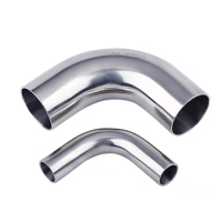 19/32/38/51/76/102mm Stainless Steel 304 OD 90 Degree Sanitary Welding Long Elbow Pipe Connection Fittings Polishing Food Grade