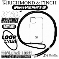 RF Richmond&amp;Finch 手機殼 保護殼 防摔殼 全透明 掛繩款 iPhone 14 plus pro max【APP下單8%點數回饋】