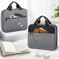 Large Bible Study Book Holy Cover Case Carry Bag Bible Study Book Holy Cover Case Protective Canvas Handbag