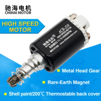 Chihai 460 Long Axis High Speed Motor With 11.1V-43000rpm Motor Gear For JM Gen.10 ACR Water Gel Beads Blaster - Black + Silver