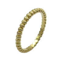 【二手名牌BRAND OFF】Van Cleef ＆ Arpels 梵克雅寶 18黃K金 Perlee Pearls Of Gold 戒指 50
