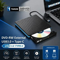 DVD Player DVD Wall Mounted DVDs Player Audio Pemutar DVD Portable External DVD RW Type C USB 3.0 Su