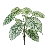 65cm 12 leaf Alocasia Plant Plastic Leaf Small fake plant Potted Ornamental indoor Artificial Plant for Home Decor Office
