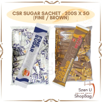 CSR Pek Jimat Gula Dalam Pek Kecil - 200 unit x 5g (Gula Perang / Gula Halus) | CSR Sugar Sachet Eco