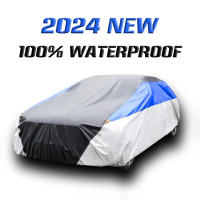 AOLA New Waterproof Car Cover 3 Layers All Weather Snowproof UV Protection Windproof Outdoor Full Ca