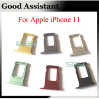 For Apple iPhone 11 iPhone11 A2111 A2221 A2223 Sim Tray Micro SD Card Holder Slot Parts Sim Card Adapter