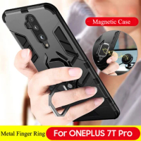 Shockproof cover For Oneplus 7T 7 Pro back case For One plus 7 7T Pro 6T magnetic car holder Ring full case Armor protect cases