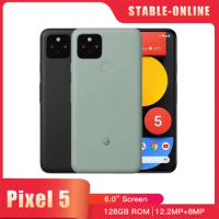 Original Google Pixel 5 5G Mobile Phone NFC 6.0'' 8GB+128GB 12.2MP+16MP+8MP Fingerprint Snapdragon 765G Octa-Core SmartPhone