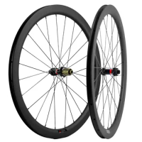 Disc Brake Road Cycling Bike Wheels Axle Thru/QR Skewers 700C Disc Brake Carbon Wheelset UD Matte