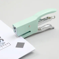 Heavy Duty Metal Stapler Handy Binding Supplies Candy Color No Staples Clip 16 Sheets Capacity Desktop Stapler Office