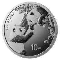 2023 China 30g Ag.999 Solid Silver Panda Coin 10 Yuan UNC