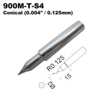 Soldering Tip 900M-T-S4 Conical 0.125mm for Hakko 907 Milwaukee M12SI-0 Radio Shack 64-053 Yihua 936 X-Tronics 3020 Iron Bit