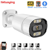 4K 8MP POE IP Camera ONVIF H.265 Audio Record CCTV 3MP 4MP 5MP Waterproof IP66 Outdoor Home Security Video Surveillance