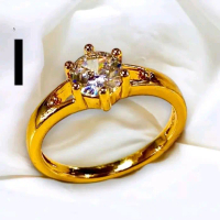 cincin permata putih titanium Elegan